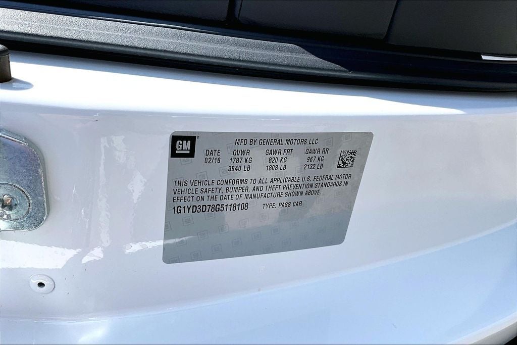 2016 Chevrolet Corvette Stingray 2LT