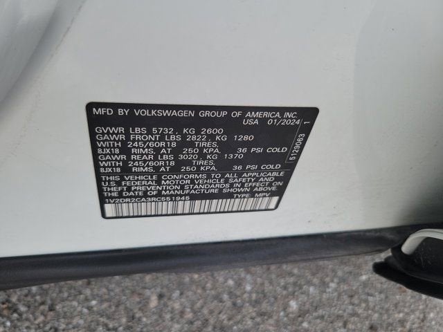 2024 Volkswagen Atlas 2.0T SE