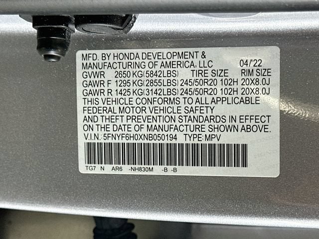 2022 Honda Pilot Elite
