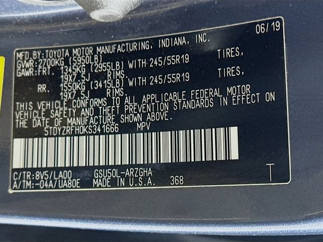 2019 Toyota Highlander Limited Platinum
