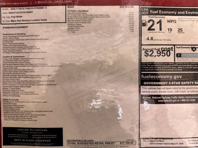 2026 Jaguar F-PACE R-Dynamic S