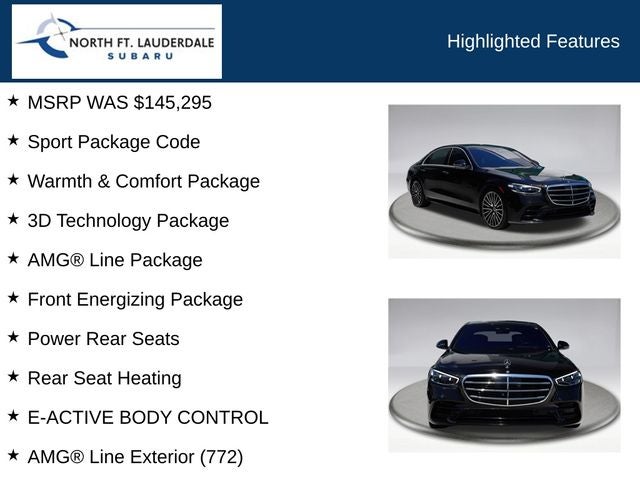 2022 Mercedes-Benz S 580 S 580 4MATIC®