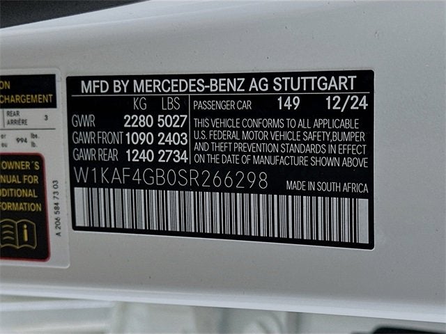 2025 Mercedes-Benz C-Class C 300