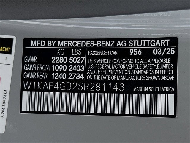 2025 Mercedes-Benz C-Class C 300