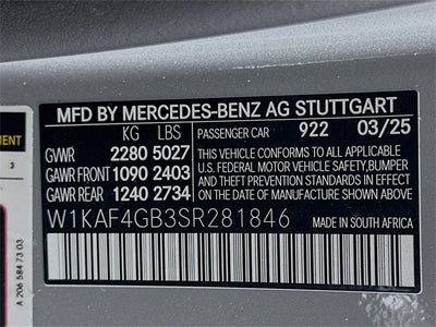 2025 Mercedes-Benz C-Class C 300