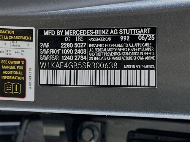 2025 Mercedes-Benz C-Class C 300