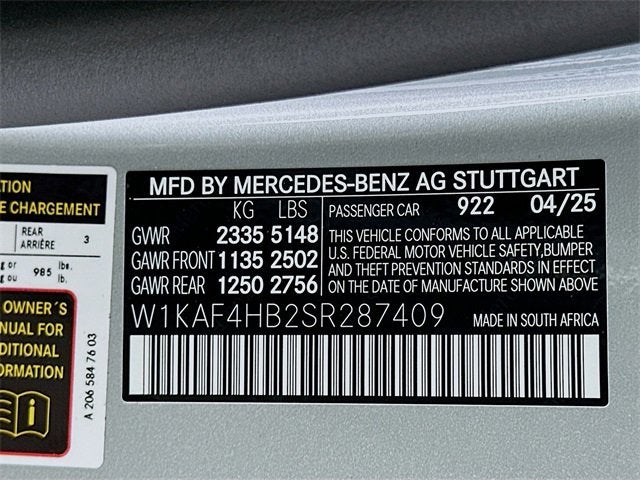 2025 Mercedes-Benz C-Class C 300