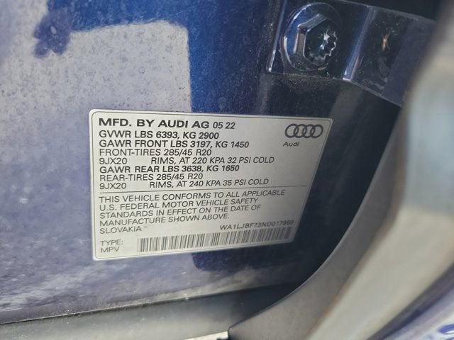 2022 Audi Q7 45 Premium Plus