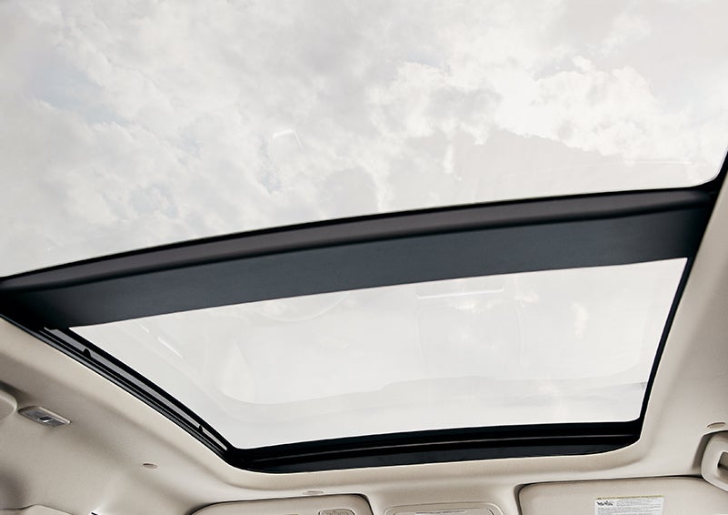 The available panoramic Vista Roof® is shown from inside a 2024 Lincoln Corsair® SUV. | Gary Yeomans Lincoln in Daytona Beach FL