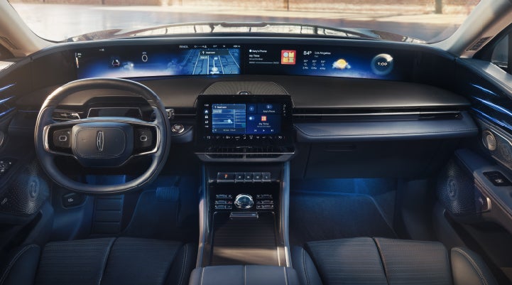 A large panoramic display is shown on the dashboard of a 2026 Lincoln Nautilus® SUV | Gary Yeomans Lincoln in Daytona Beach FL